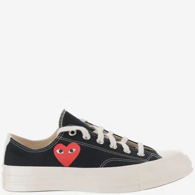 Comme Des Garçons Play Comme Des Garçons X Converse Canvas Sneakers In Black