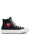 Comme Des Garçons Play X Converse Chuck 70 Multi Heart Sneakers In Black