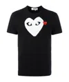 Comme Des Garçons Play Comme Des Garcons Play Mens Black Heart-logo Cotton-jersey T-shirt