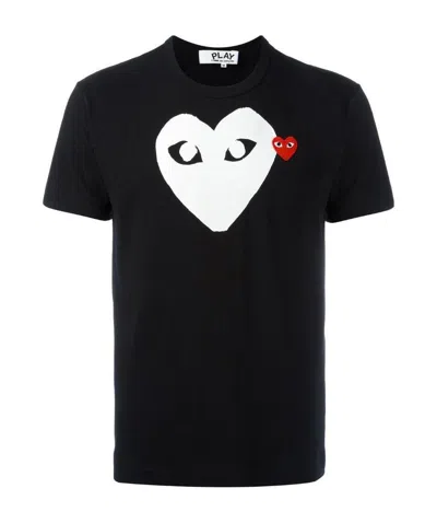Comme Des Garçons Play Comme Des Garcons Play Mens Black Heart-logo Cotton-jersey T-shirt
