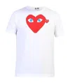 Comme Des Garçons Play Graphic Print Crew Neck Short Sleeves T-shirt In White