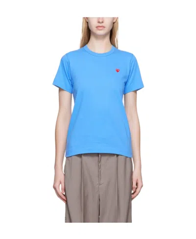COMME DES GARÇONS PLAY COMME DES GARÇONS PLAY LOGO EMBROIDERED CREWNECK T-SHIRT