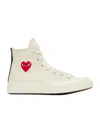Comme Des Garçons Play X Convers Chuck 70 Og Single Heart High-top Skate Shoes In White
