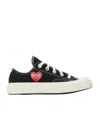 Comme Des Garçons Play Comme Des Garcons Play Black Canvas Comme Des Garã§ons X Converse Sneakers In White