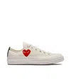 Comme Des Garçons Play Single Heart Chuck 70 Sneakers In White