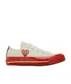 Comme Des Garçons Play Off-white & Red Converse Edition Chuck 70 Sneakers In Multicolor