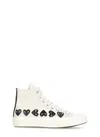 Comme Des Garçons Play X Converse Unisex Chuck 70 Heart High Top Sneakers In Ivory