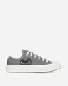 COMME DES GARÇONS PLAY CONVERSE BIG HEART CHUCK 70 LOW SNEAKERS STEEL