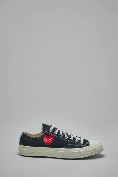 Comme Des Garcons Play Converse Chuck 70 Low Small Red Heart In Black