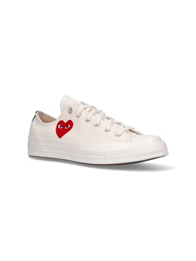 Comme Des Garçons Play Converse Chuck 70 Low Sneakers In White