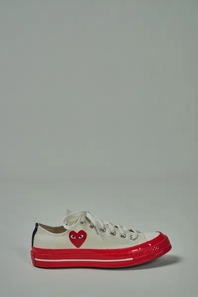 Comme Des Garcons Play Converse Chuck Taylor 70 Low Top In White