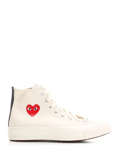 Comme Des Garçons Play Converse Chuck Taylor All Star In White