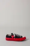 Comme Des Garcons Play Converse Converse Cdg Play Low Red Sole In Black