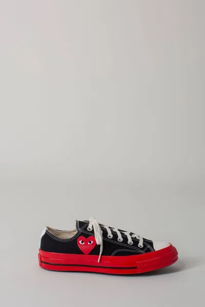 Comme Des Garcons Play Converse Converse Cdg Play Low Red Sole In Black