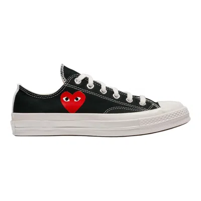 Comme Des Garcons Play Converse Converse Small Red Heart Low Top Sneakers In Black