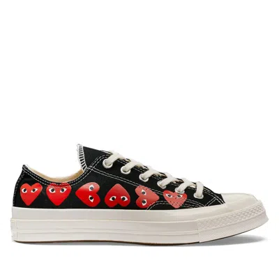 Comme Des Garçons Play Converse Multi Heart Chuck 70 Low In Black