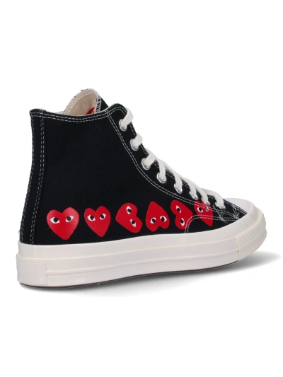 Comme Des Garçons Play Converse Multi Heart Chuck 70 Sneakers In Black  