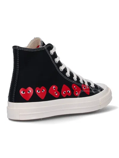 Comme Des Garçons Play Black Converse Edition Chuck 70 Multi Heart Sneakers In 1 Black