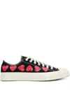 Comme Des Garcons Play Converse Comme Des Garçons Play Converse Multi Heart Ct70 Low Top Shoes In Black
