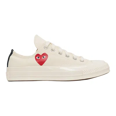 Comme Des Garcons Play Converse Small Red Heart Low Top In White
