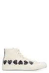 Comme Des Garçons Play Sneakers In Ivory