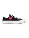Comme Des Garçons Play Black Converse Edition Chuck 70 Og Single Heart Sneakers In Black