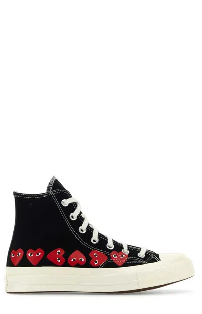 Comme Des Garçons Play Multi Heart High Black Sneakers