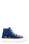 Comme Des Garçons Play Play Converse Cotton High Sneakers In Blue