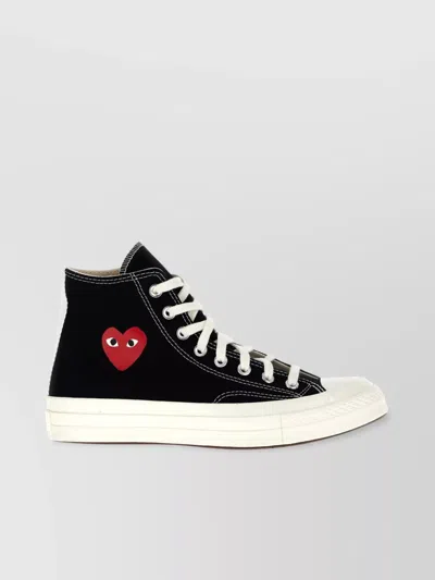 Comme Des Garçons Play Cotton High-top Sneakers In Multi
