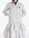 Comme Des Garçons Play Cotton Jacket In Gray