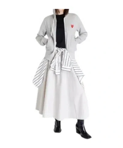 Comme Des Garçons Play Cotton Jacket In Gray