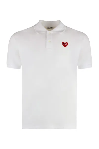 COMME DES GARÇONS PLAY COTTON-PIQUÉ POLO SHIRT