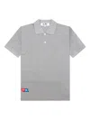 Comme Des Garçons Play Cotton Polo Top In Gray