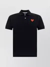 Comme Des Garçons Play Cotton Shirt With Polo Collar And Slim Fit In Black