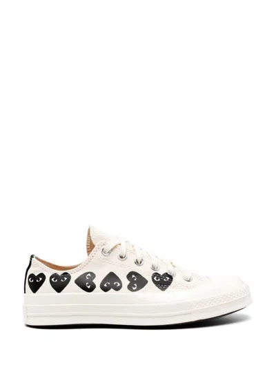 Comme Des Garçons Play Cotton Sneakers In White
