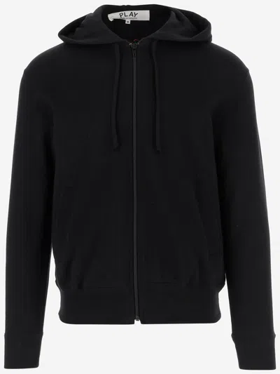 COMME DES GARÇONS PLAY COTTON SWEATSHIRT WITH LOGO
