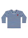 Comme Des Garçons Play Stripe-print Cotton T-shirt