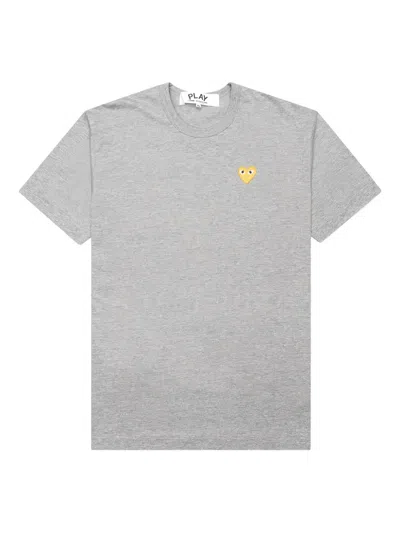 Comme Des Garçons Play Cotton T-shirt In Gray