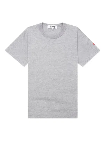 Comme Des Garçons Play Cotton T-shirt In Gray
