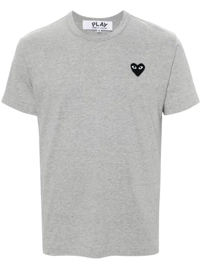 Comme Des Garçons Play Cotton T-shirt In Gray