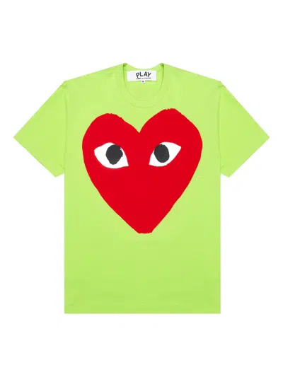Comme Des Garçons Play Cotton T-shirt In Green
