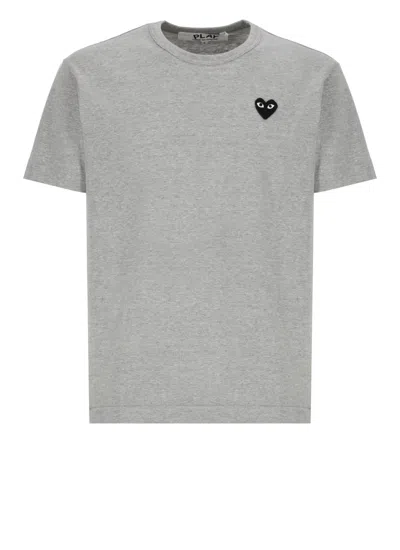 Comme Des Garçons Play Cotton T-shirt In Grey