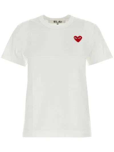 Comme Des Garçons Play Cotton T-shirt In White