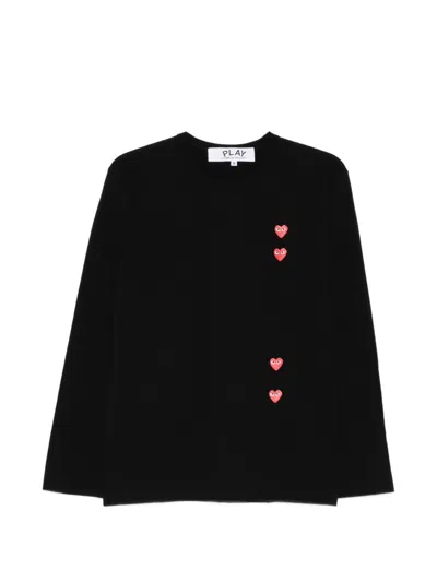 Comme Des Garçons Play Cotton T-shirt In Black