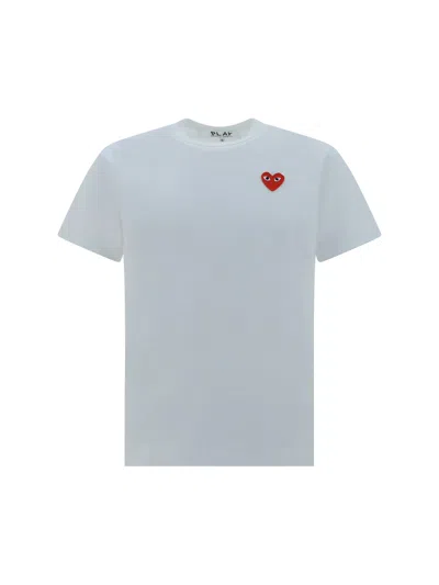 Comme Des Garçons Play Cotton T-shirt With Patch In White