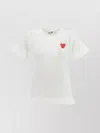 COMME DES GARÇONS PLAY CREW NECK EMBROIDERED DETAIL SHORT SLEEVES