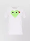 Comme Des Garçons Play Printed T-shirt With Round Collar Pattern In White