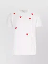 Comme Des Garçons Play T-shirt With Round Neck And Short Sleeves In White