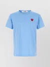 Comme Des Garçons Play Crew Neck Logo Patch T-shirt In Blue