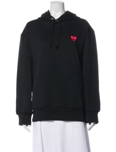 Pre-owned Comme Des Garçons Play Crew Neck Long Sleeve Hoodie In Gray